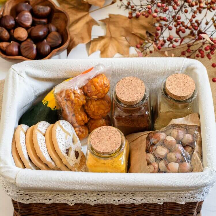 Halloween and Autumn themed gift baskets from TimeSquared.