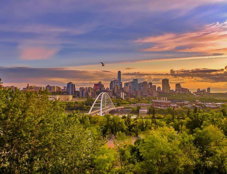 Downtown Edmonton skyline showing local experiences and things to do in Edmonton without planning