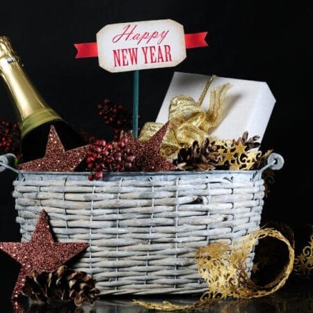 Make 2025 Your Most Organized Year Yet 2 New years gift baskets with timesquared concierge services