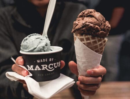 Artisan ice cream from a local Edmonton shop for a date night dessert