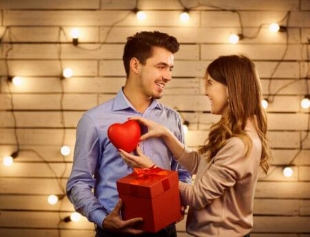 A happy couple enjoying Valentine's Day